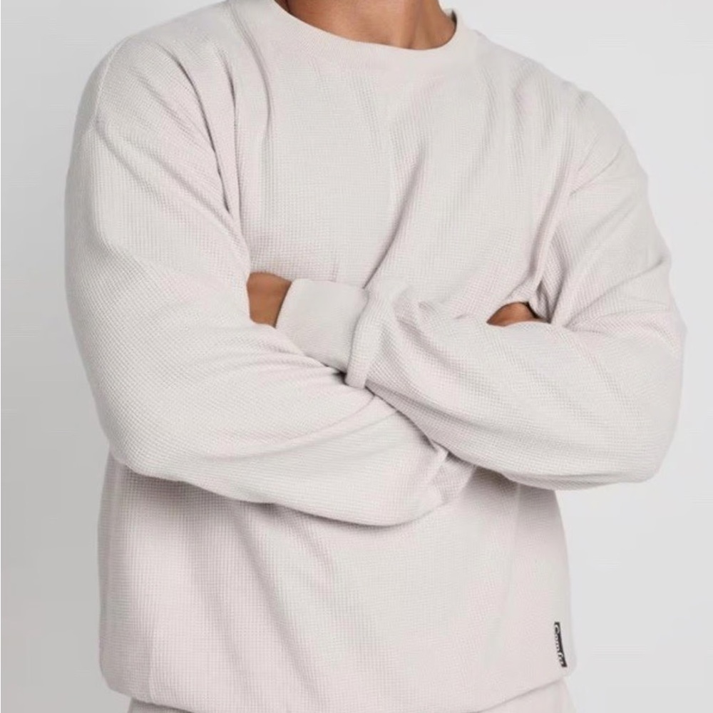 Comfrt Waffle Lounge long Sleeve Size Small in White Dove